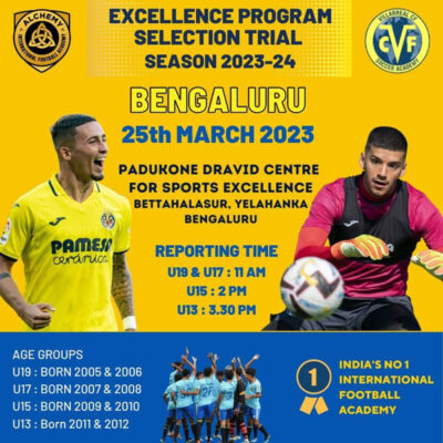 Read more about the article Alchemy International Football Academy –  BENGALURU SELECTION TRIAL