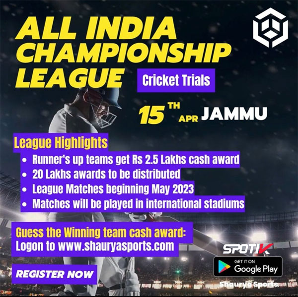 You are currently viewing All Indian Cricket Championship League Trials, Jammu