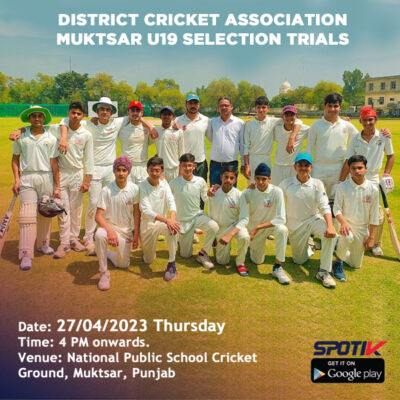 Read more about the article District Cricket Association Muktsar U19 Selection Trials, Punjab