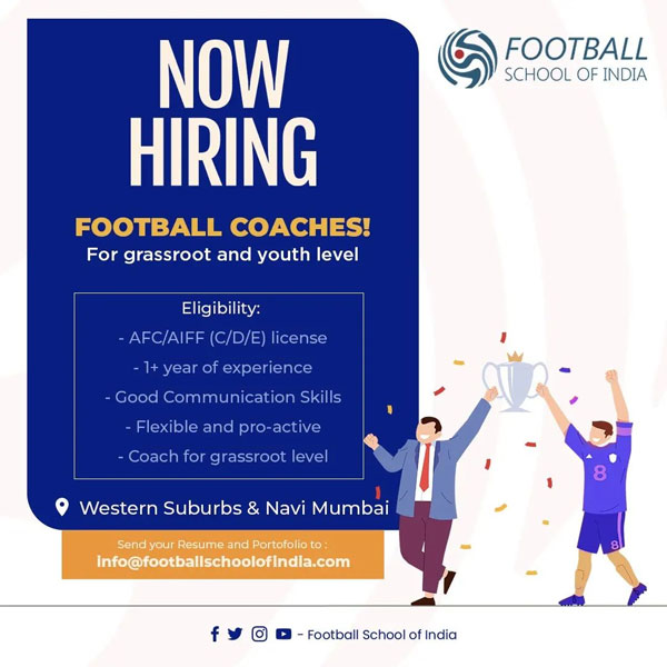 You are currently viewing Football School of India Hiring Coaches