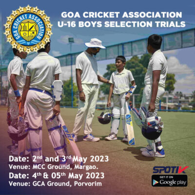 Read more about the article Goa Cricket Association Under 16 Boys Selection Trials