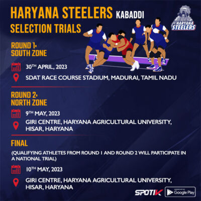 Read more about the article Haryana Steelers Kabaddi Selection Trials.
