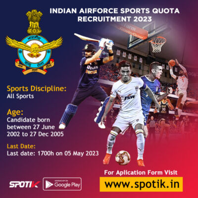 Read more about the article Indian Airforce Sports Quota Recruitment 2023