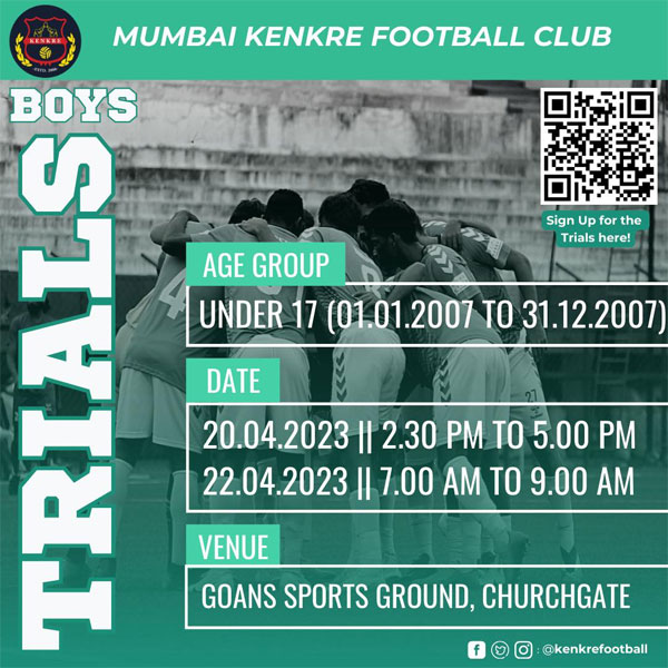You are currently viewing Mumbai Kenkre FC U17 Teams Trials.