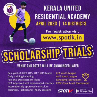 Read more about the article Kerala United FC Residential Academy Scholarship Trials
