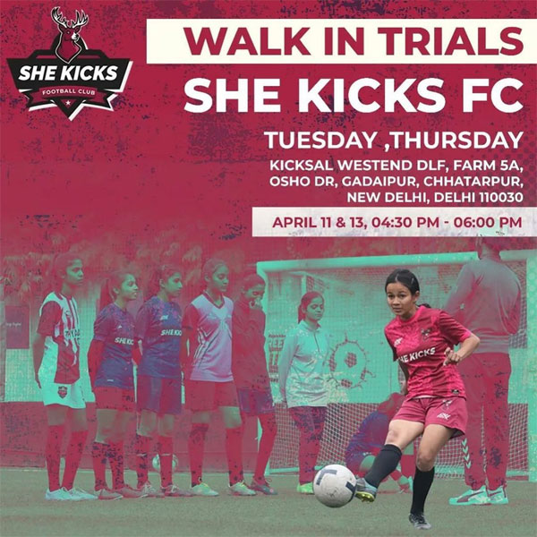 You are currently viewing She Kicks Football Club Trials, Delhi