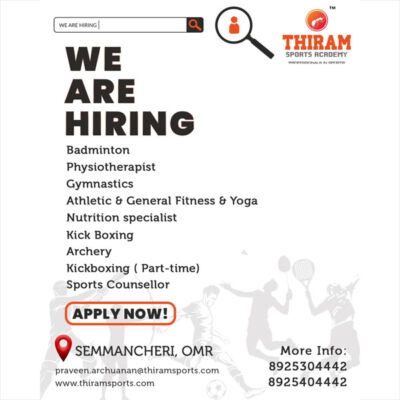 Read more about the article Thiram Sports Academy Recruiting Coaches, Chennai