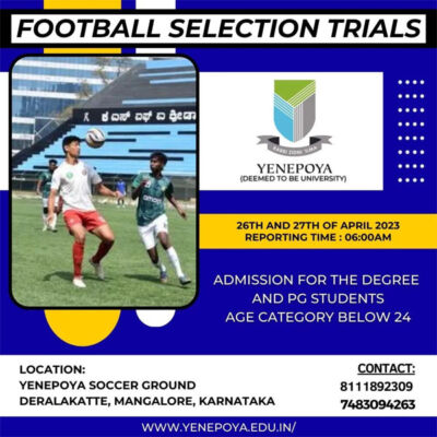 Read more about the article Yenepoya University Sports Quota Selection Trials, Mangalore