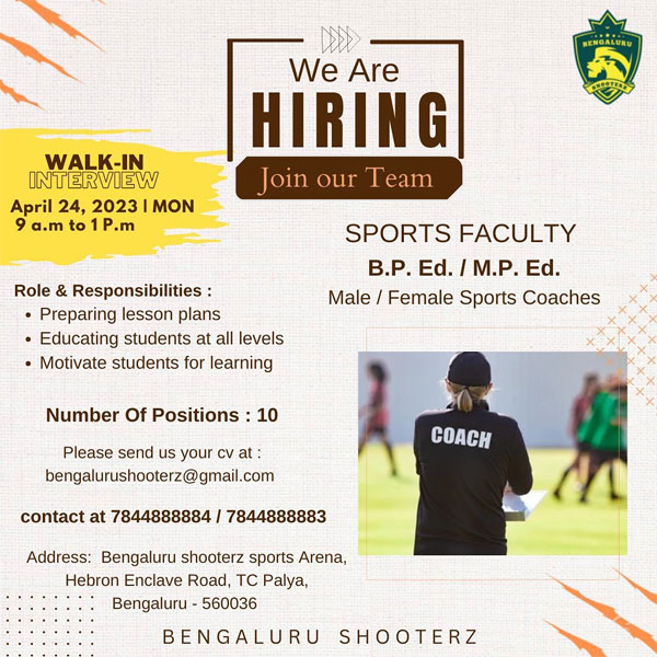 You are currently viewing Bengaluru Shooterz Hiring Sports Coaches