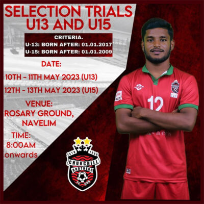 Read more about the article Churchill Brothers FC Youth Team Trials, Goa