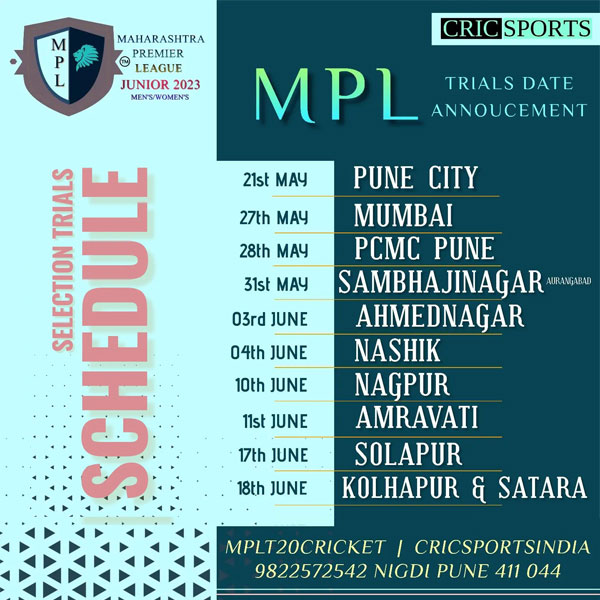 Read more about the article Maharashtra Premier League Cricket Selection Trials