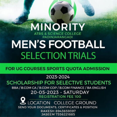 Read more about the article Minority Atrs & Science College Sports Quota Admission Padinjarangadi, Kerala
