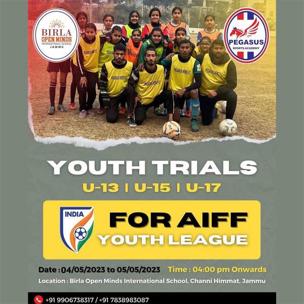 You are currently viewing Pegasus Sports Academy AIFF Youth Trials, Jammu