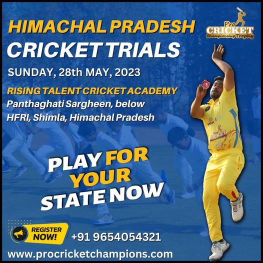 Read more about the article Pro Cricket Championship Trophy Himachal Pradesh Trials