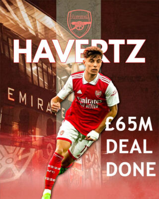 Read more about the article Arsenal and Chelsea close to Kai Havertz transfer agreement in £65m deal