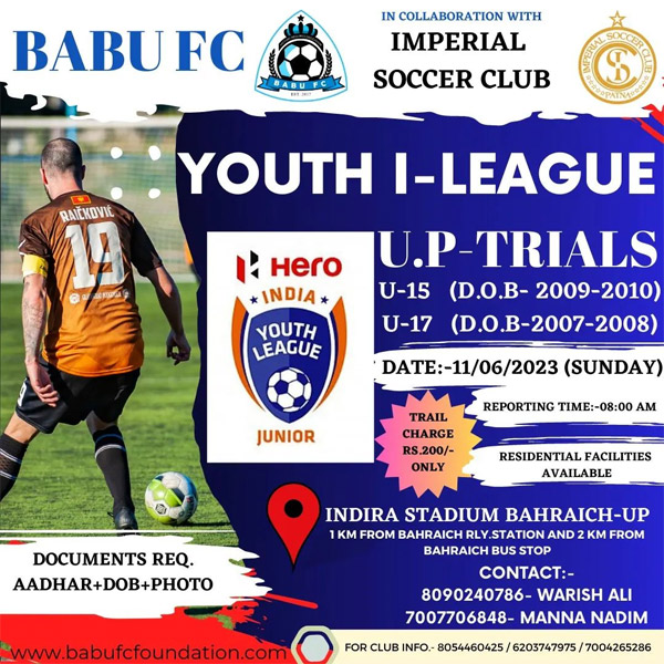 Read more about the article Babu FC Youth I-League Selection Trials, Uttar Pradesh