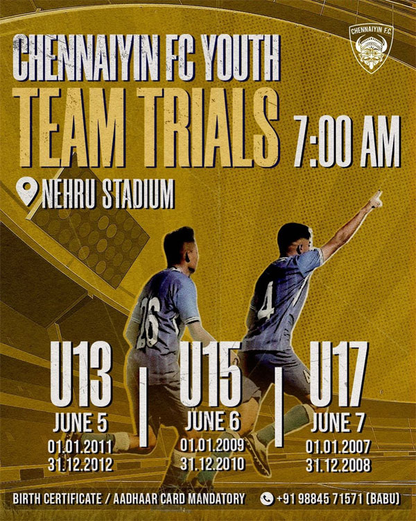 You are currently viewing Chennaiyin FC Youth Team Trials