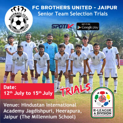 Read more about the article FC Brothers United Senior Team Trials, Jaipur