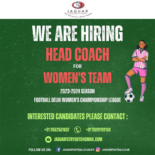 You are currently viewing Jaguar Football Club Hiring Coach, New Delhi