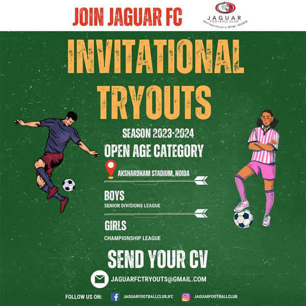 You are currently viewing Jaguar Football Club Senior Team Trials, New Delhi