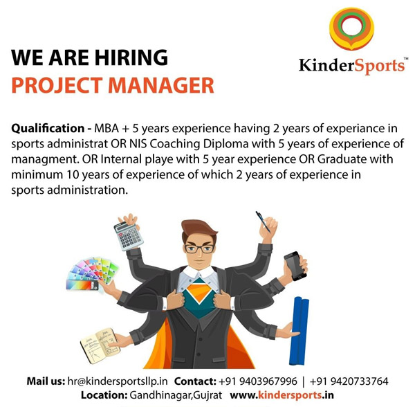 You are currently viewing KinderSports are hiring for Project Manager, Gujrat