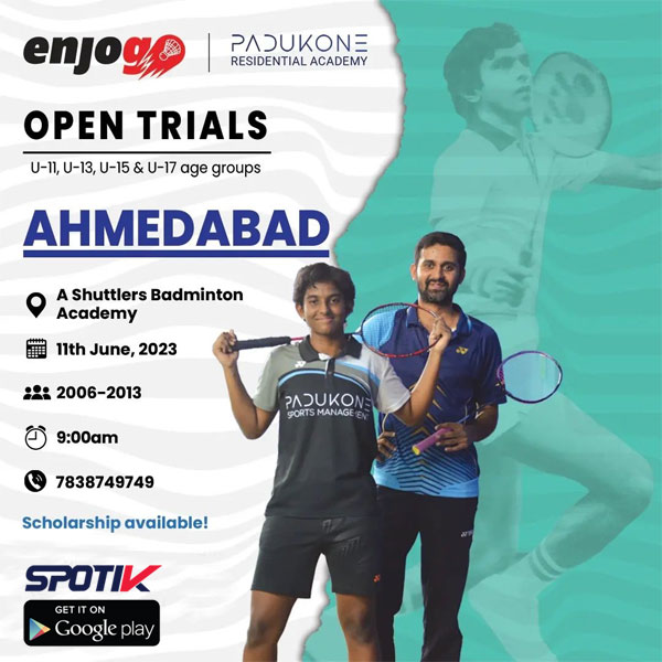 Read more about the article Padukone Badminton Residentials Academy Selection Trials, Ahmedabad