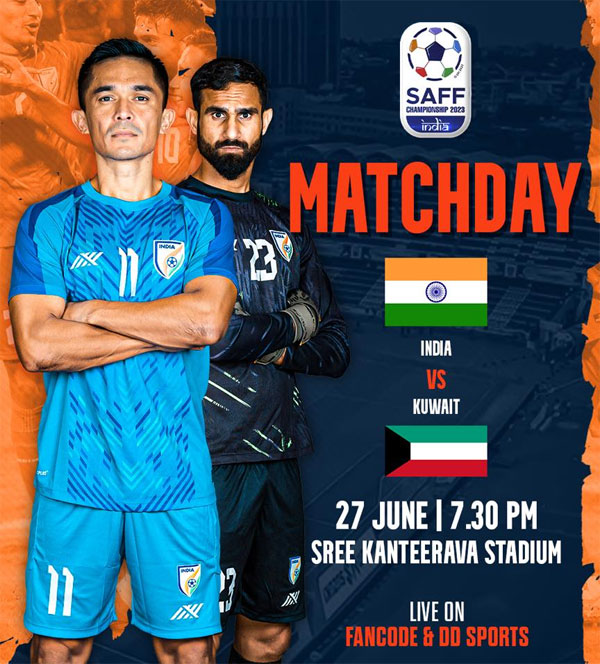 Read more about the article India vs Kuwait SAFF Championship 2023: Where and how to watch? Head-to-head record