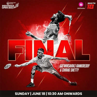 Read more about the article Satwik-Chirag pair enters final at Indonesia Open, Prannoy exits in semis