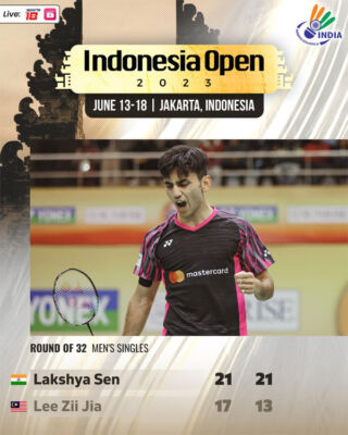 Read more about the article Indonesia Open Super 1000: Lakshya Sen defeats Lee Zii Jia, sets up second round clash with Srikanth