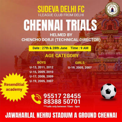 Read more about the article Sudeva Delhi FC Youth league Trials, Chennai