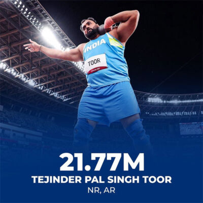 Read more about the article Inter-state athletics: Tejinder Pal Singh Toor breaks the National and Asian Record.