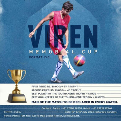 Read more about the article Viren Memorial Cup Football Tournament, Mumbai
