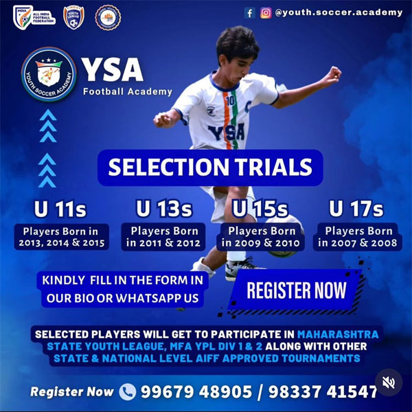 You are currently viewing Youth Soccer Academy Selection Trials, Mumbai
