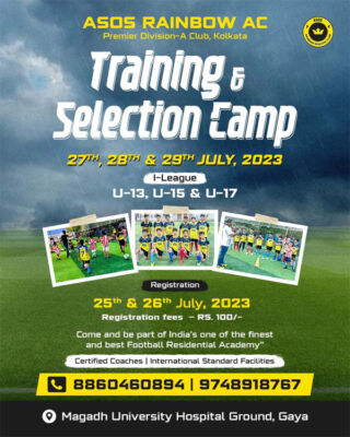 Read more about the article ASOS Rainbow FC Training & Selection Camp, Bihar