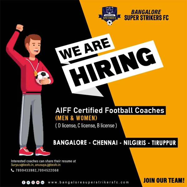 Read more about the article Bangalore Super Strikers FC Hiring Football Coaches