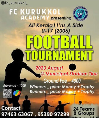 Read more about the article FC KURUKKOL All Kerala 11’ns A Side U-17 Tournament, Malappuram