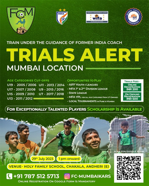 You are currently viewing FC of Mumbaikars Youth Team Trials, Mumbai