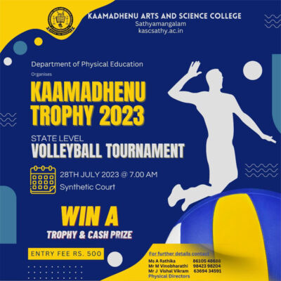 Read more about the article Kaamadhenu College – Organises State level Volleyball TournamentÂ – Tamil Nadu