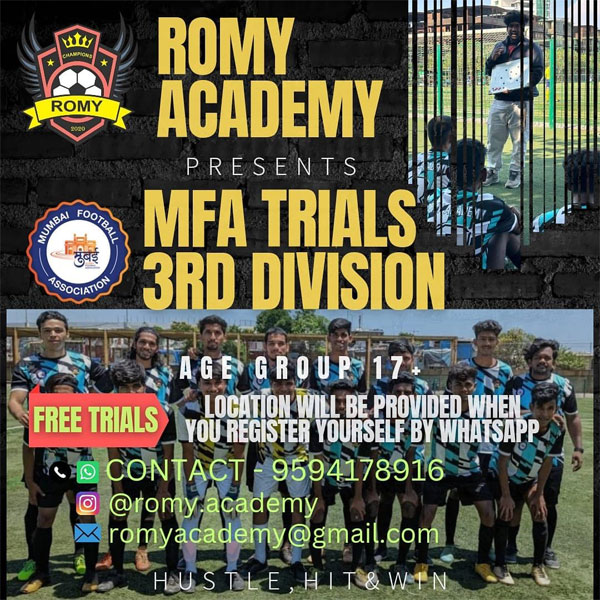 You are currently viewing ROMY Football Academy Trials, Mumbai