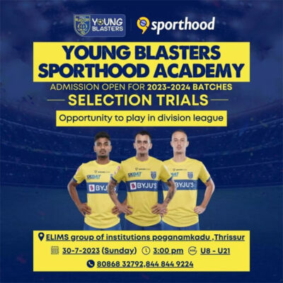 Read more about the article Young Blasters Sporthood Academy Selection trials, Thrissur