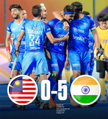 Read more about the article Asian Champions Trophy 2023: India 5-0 Malaysia, reclaim top spot in Group