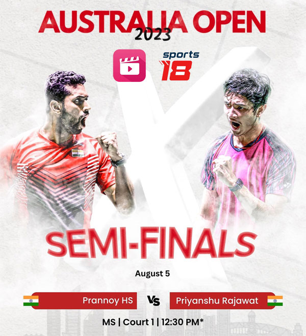 Read more about the article Australian Open Badminton: Rajawat Vs Prannoy in semifinals