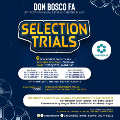 Read more about the article Don Bosco FA Youth Selection Trials, Kerala