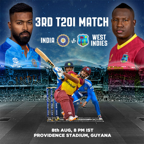 Read more about the article India vs West Indies 3rd T20 match: Timing, squads, live-streaming details