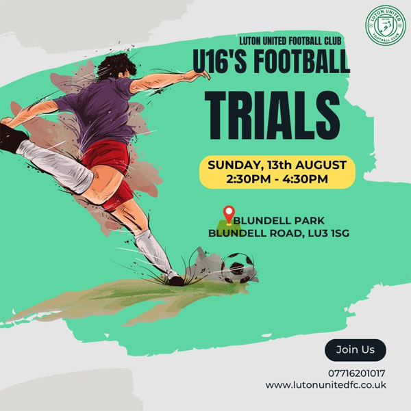 Read more about the article Luton United Football Club Scouting Trials,  United Kingdom