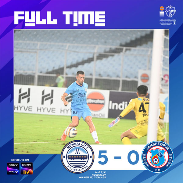 Read more about the article Mumbai City FC recorded an emphatic 5-0 victory against a youthful Jamshedpur FC