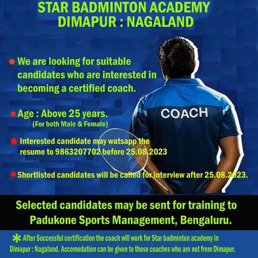 Read more about the article STAR BADMINTON ACADEMY Hiring Coach