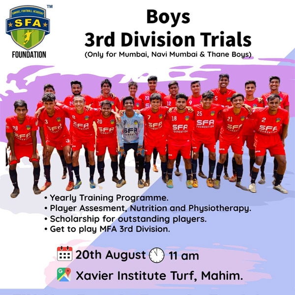 You are currently viewing Samuel Football Academy MFA 3rd Division Trials, Mumbai