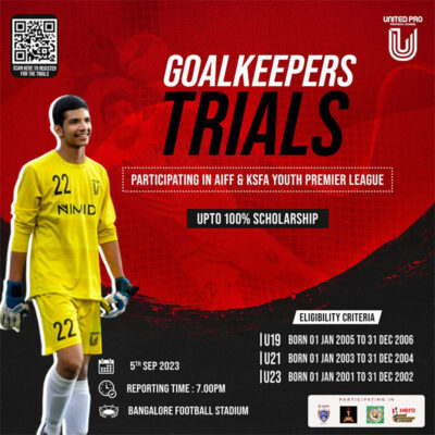 Read more about the article United Pro Football School Goalkeeper Selection Trials, Bengaluru