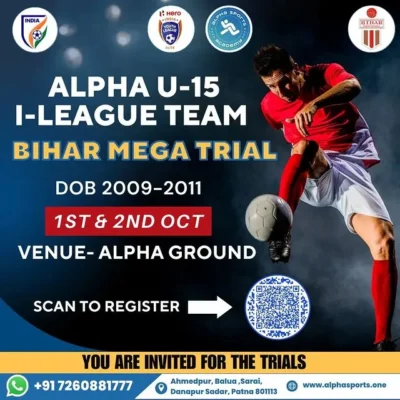 Read more about the article ALPHA Sports Academy Trials, Patna